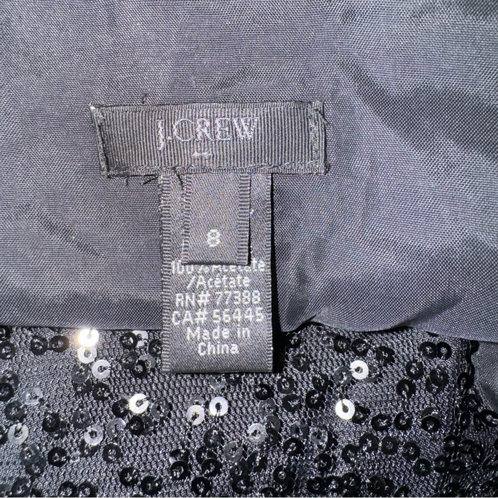 J. Crew Factory Sequin Dress Black Size 8 - Picture 4 of 5